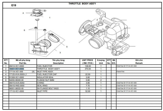 THROTTLE BODY ASSY-SPORT RIDER